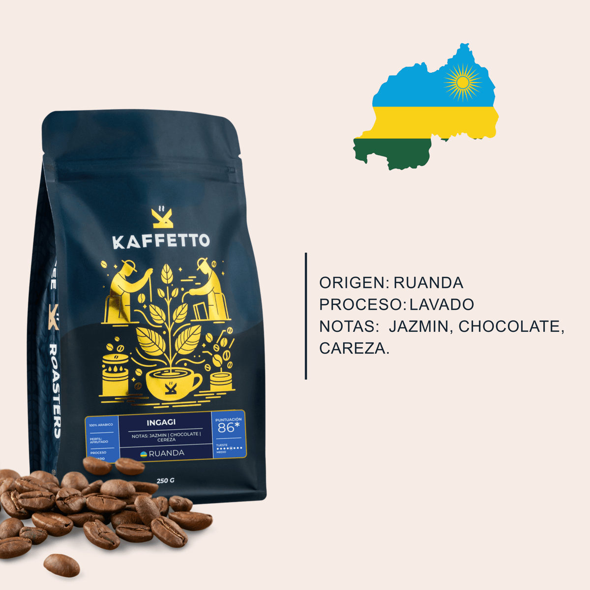 CAFE DE ESPECIALIDAD RUANDA "INGAGI" - KAFFETTO