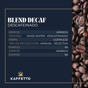 DESCAFEINADO: BLEND DECAF - KAFFETTO