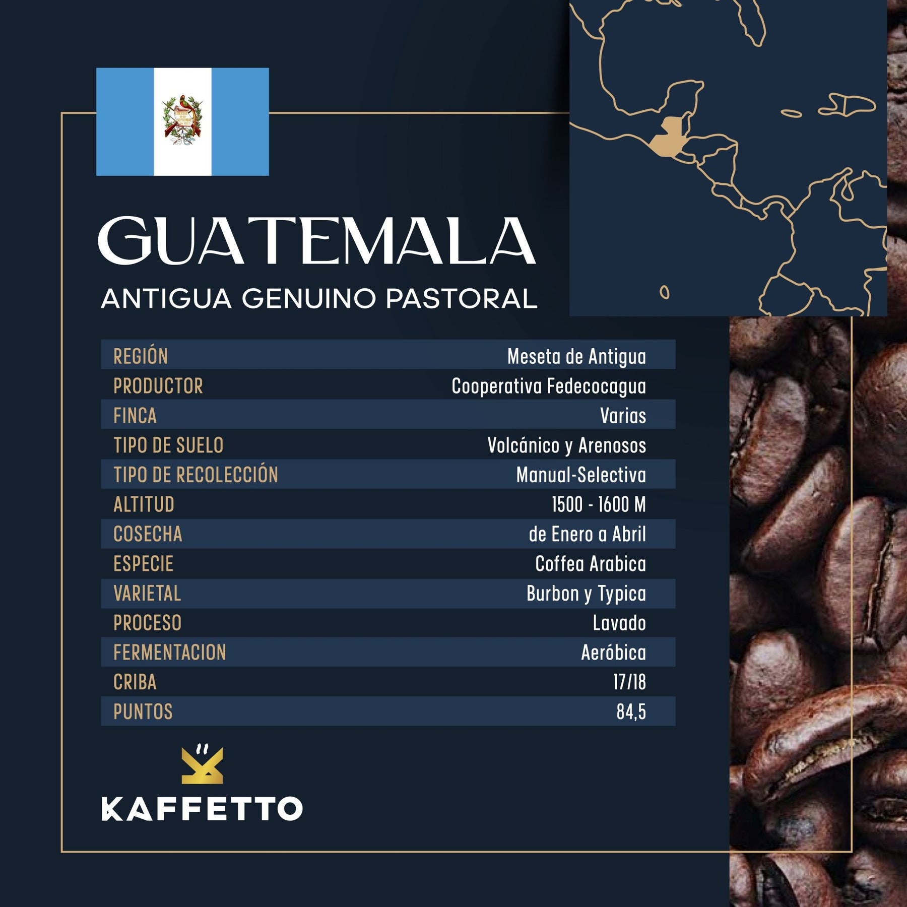 GUATEMALA LA ANTIGUA - KAFFETTO